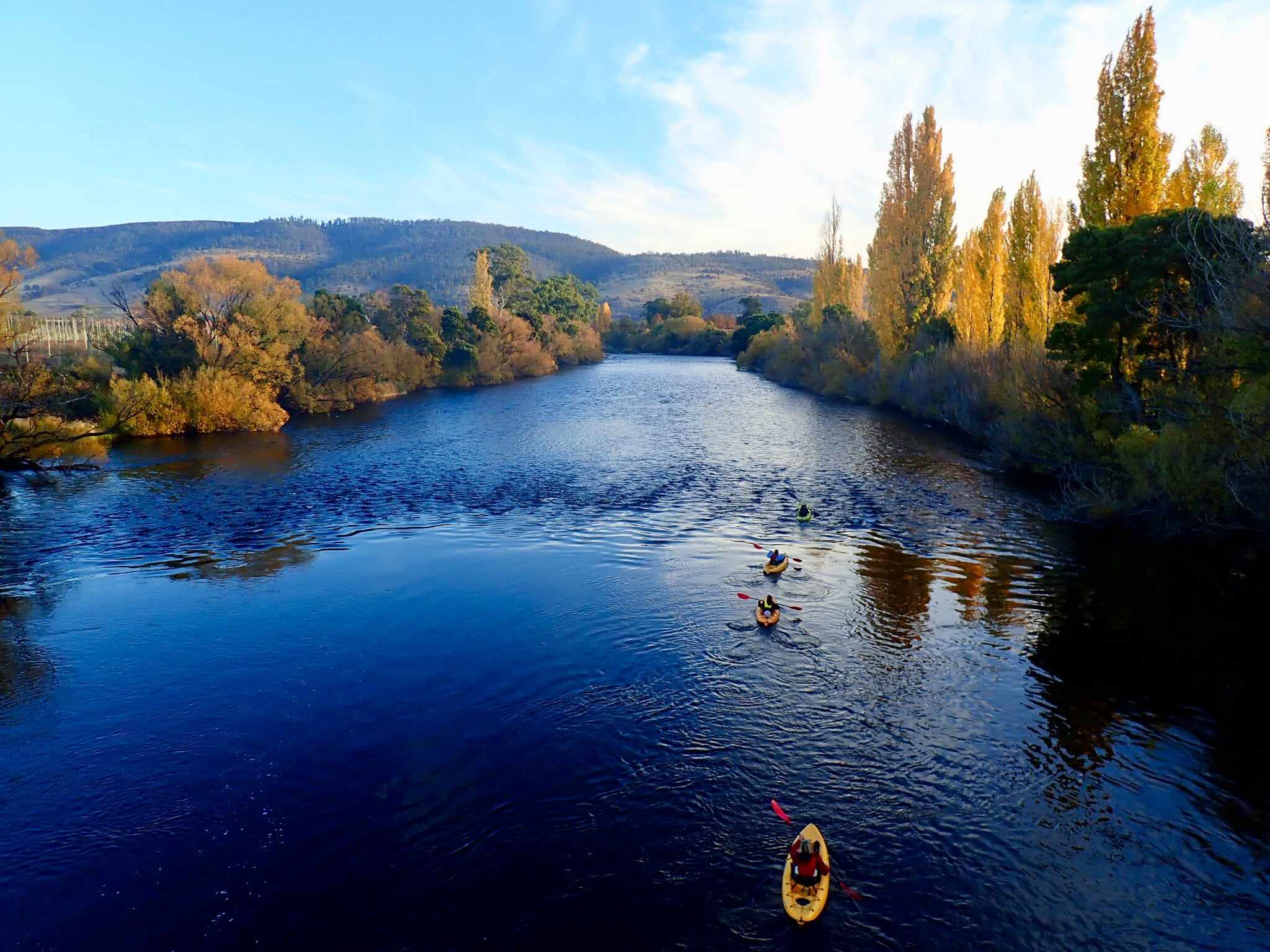Kayaking along river | Tasmanian Autumn Festival | What's on Tasmania | Festivals Tasmania